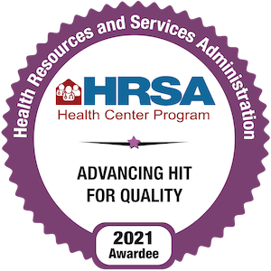 HRSA Health Center Program 2021 Award Logo