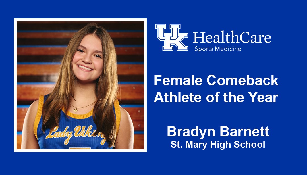 Bradyn Barnett, 2023 Female Comeback Athlete of the Year