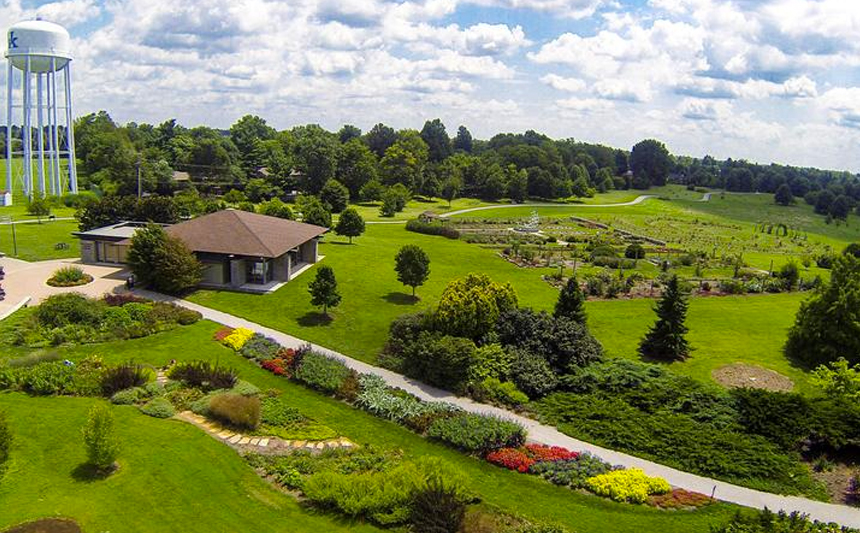 Aerial view of the UK Arboretum