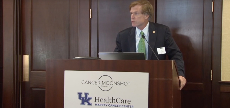 Dr. Mark Evers speaks at the Cancer Moonshot Summit.
