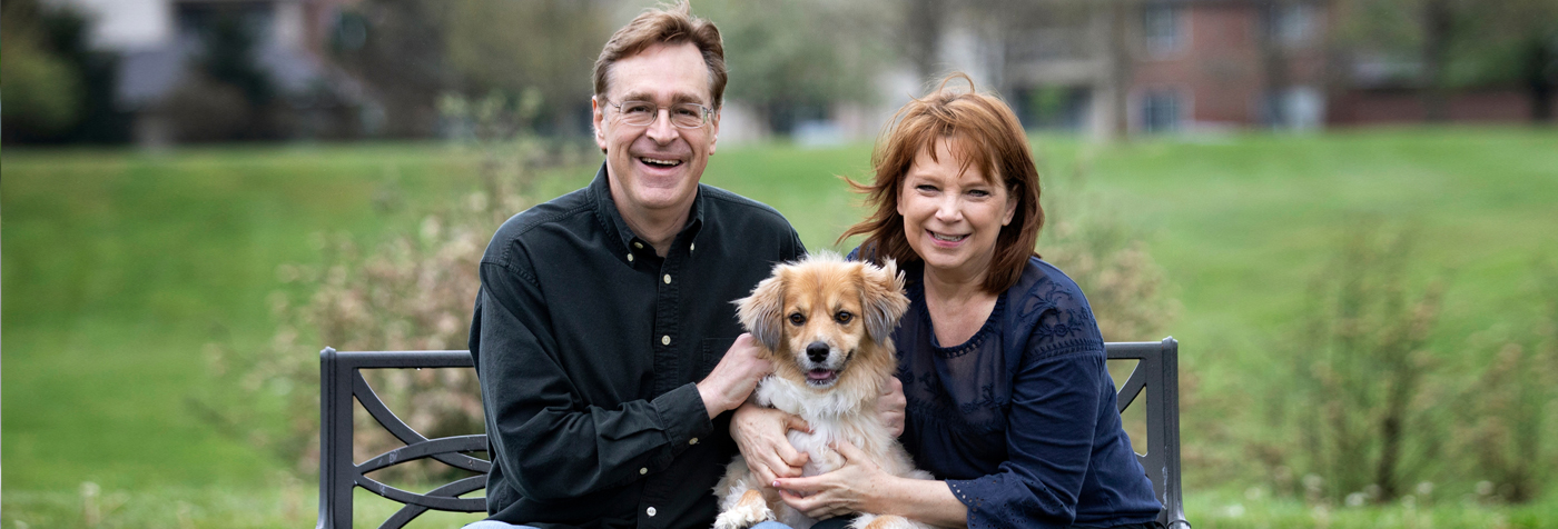 Gregg and Kim Whiteker with their dog Gracie.