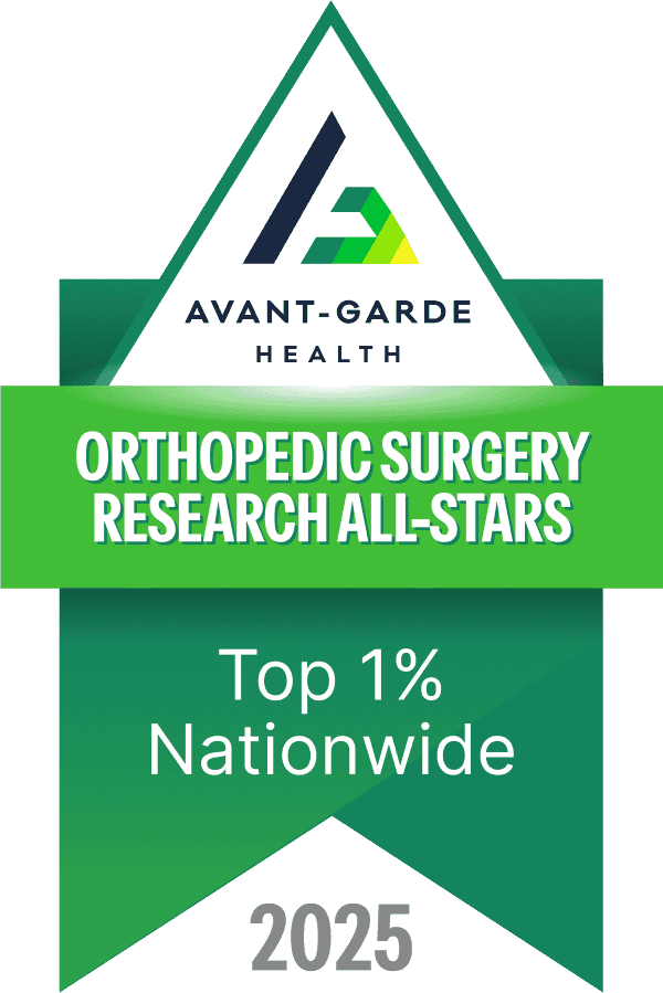 Top 1% for the Healthcare Research All-Stars Award in Orthopeadics Research