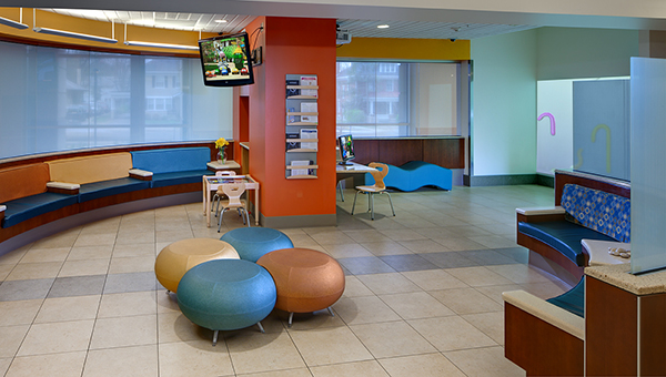 The waiting area at the Makenna David Pediaric Emergency Center.