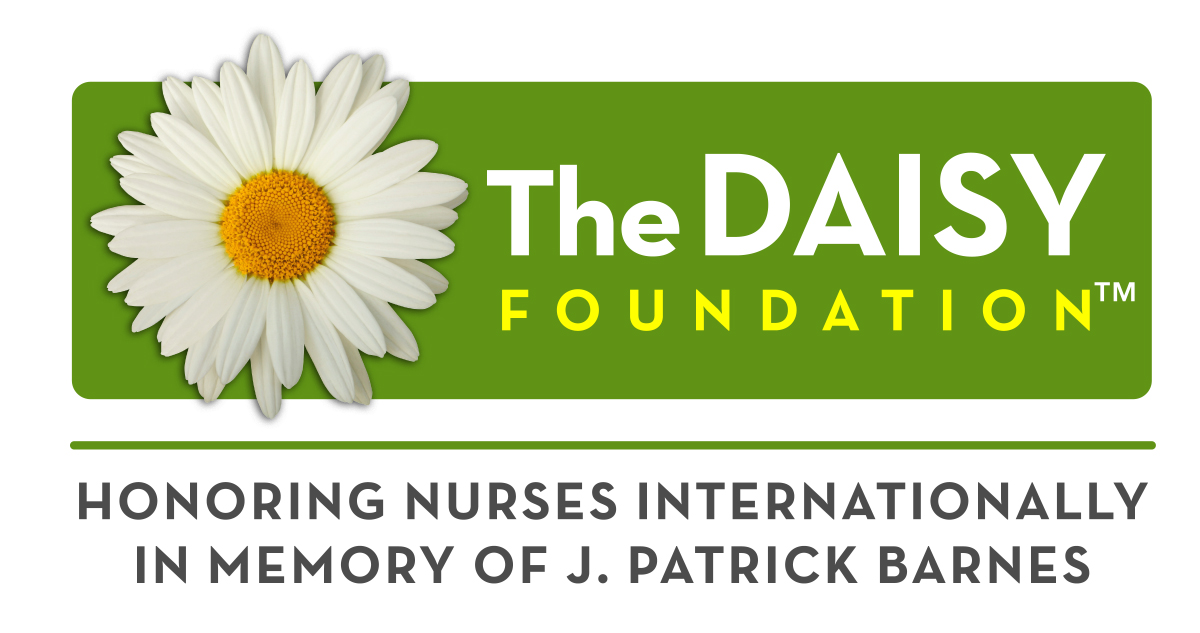 The DAISY Foundation logo - Honoring nurses internationally in memory of J. Patrick Barnes.