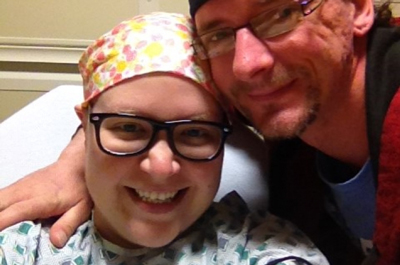 Brandy Smith in the hospital with husband Jason