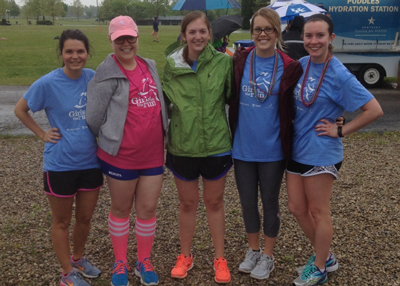 Brandy Smith with members of Girls on the Run