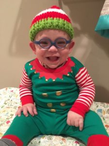 Connor Stacy in his elf outfit