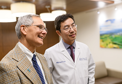 Dr. Charles Lutz, collaborating with his oncologist Dr. Peng Wang