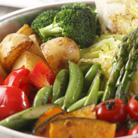 A mixture of healthy vegetables.