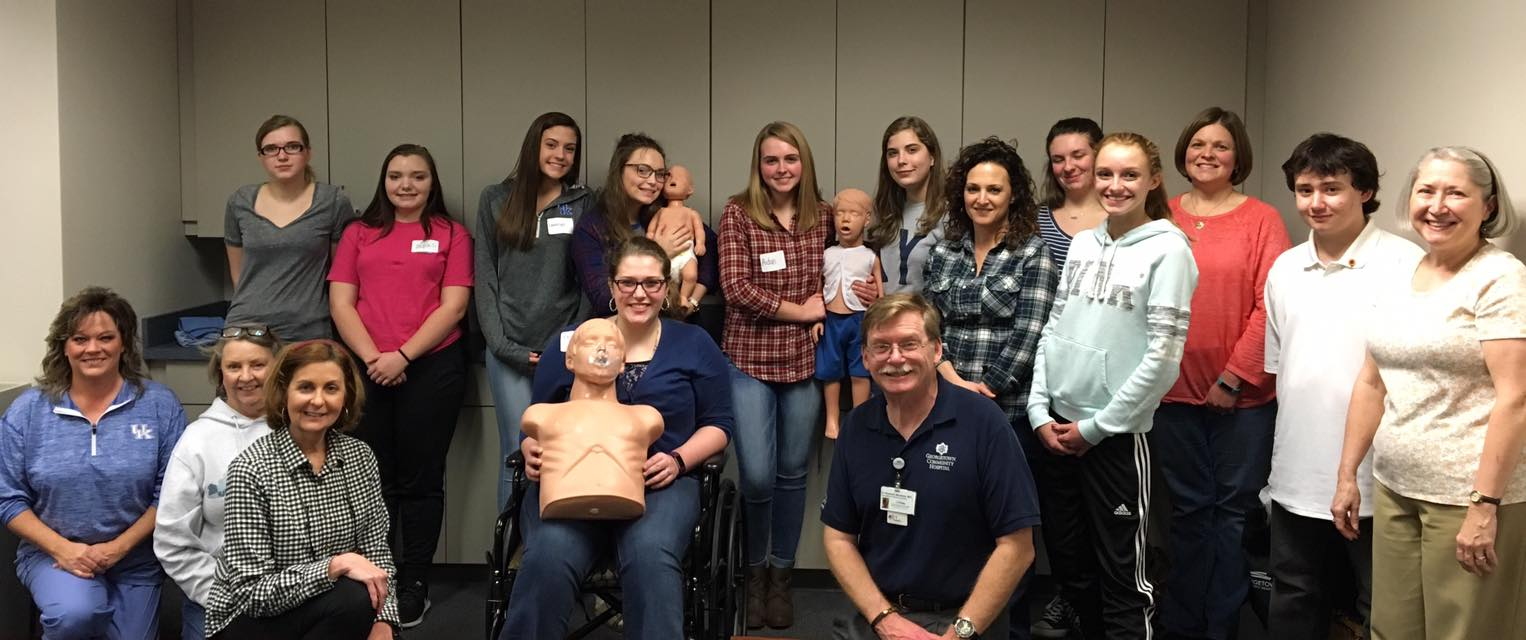 Staff of Georgetown Community Hospital pose for a photo following a CPR event.