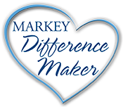Markey Difference Maker heart-shaped logo