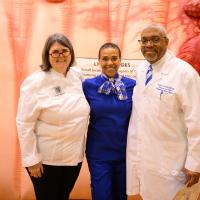Partners for the event, Chef Ouita Michel, Holly Hill Inn, Dr. Tukea Talbert, Chief Diversity Officer, UK HealthCare, Dr. Darwin Conwell, Chair, Internal Medicine, UK HealthCare